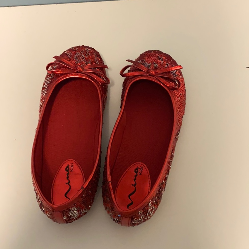 Red flats for girls size 13